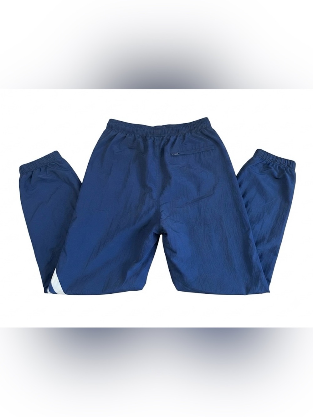 Vintage Speedo Windbreaker Track Pants Mens Large Blue Nylon Athletic Zipper Leg